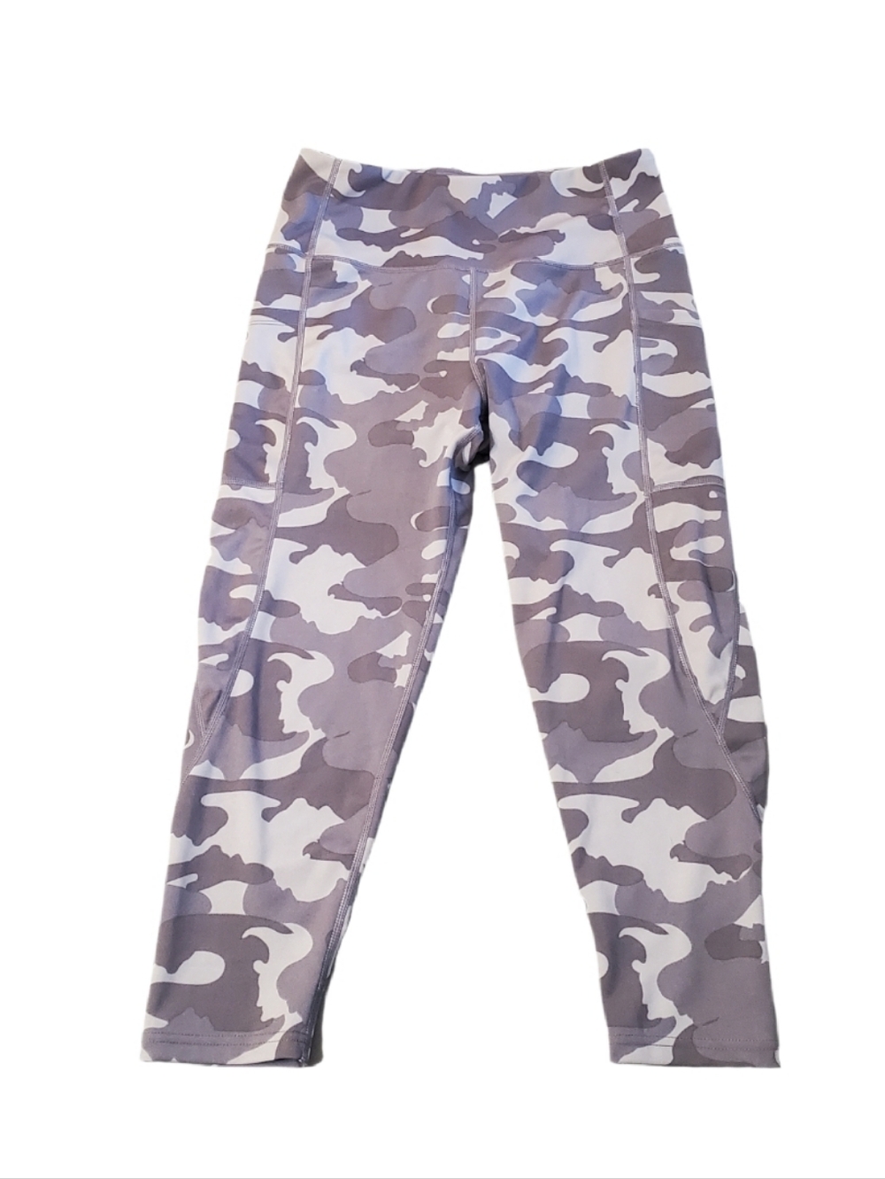 Body Glove Women's Gray Camo Cropped Workout Leggings Large